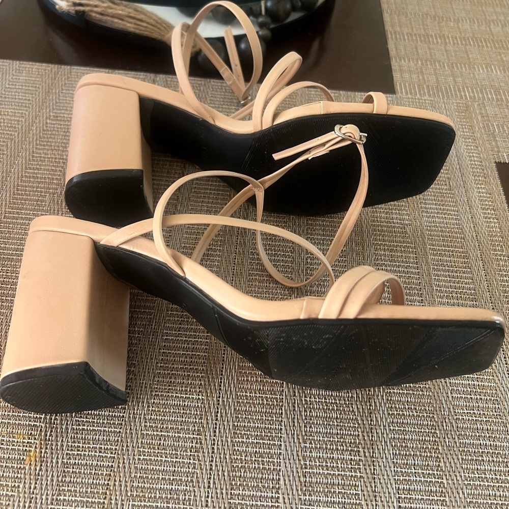 Azazie-ANKLE STRAP BLOCK HEEL SANDALS - Picture 6 of 9